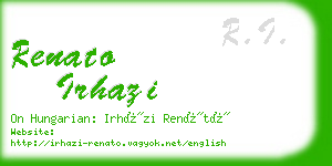 renato irhazi business card